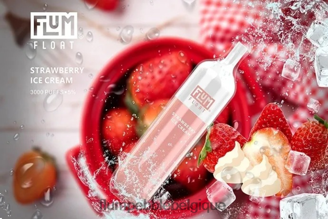 FLUM FLOAT 3000 bouffées Z4DJ8N74 glace à la fraise FLUM PEBBLE vape flavors