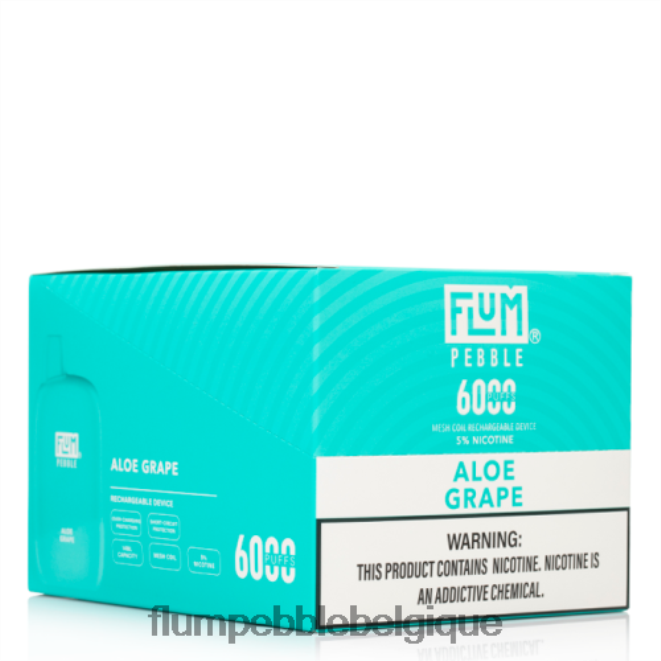 FLUM PEBBLES 6000 bouffées 10 paquets Z4DJ8N3 raisin d'aloès FLUM PEBBLE vape belgique