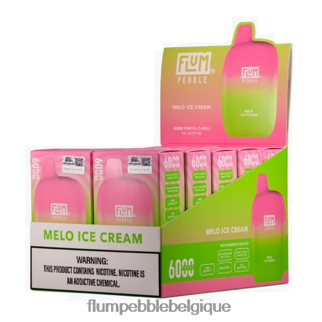 FLUM PEBBLES 6000 bouffées 10 paquets Z4DJ8N56 glace au melo FLUM PEBBLE vape near me