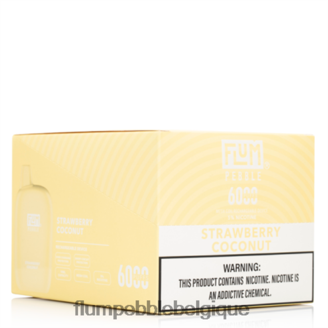 FLUM PEBBLES 6000 bouffées 10 paquets Z4DJ8N73 fraise noix de coco FLUM PEBBLE vape belgique